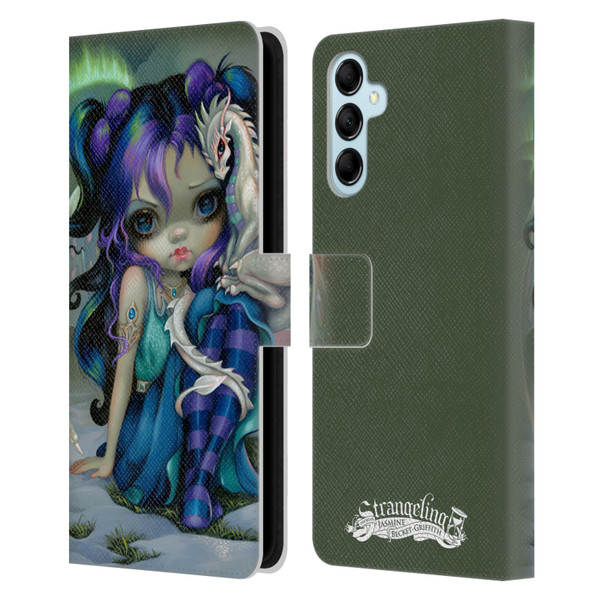Strangeling Dragon Frost Winter Fairy Leather Book Wallet Case Cover For Samsung Galaxy M14 5G