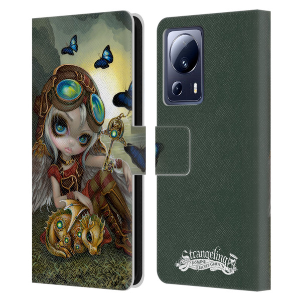 Strangeling Dragon Steampunk Fairy Leather Book Wallet Case Cover For Xiaomi 13 Lite 5G