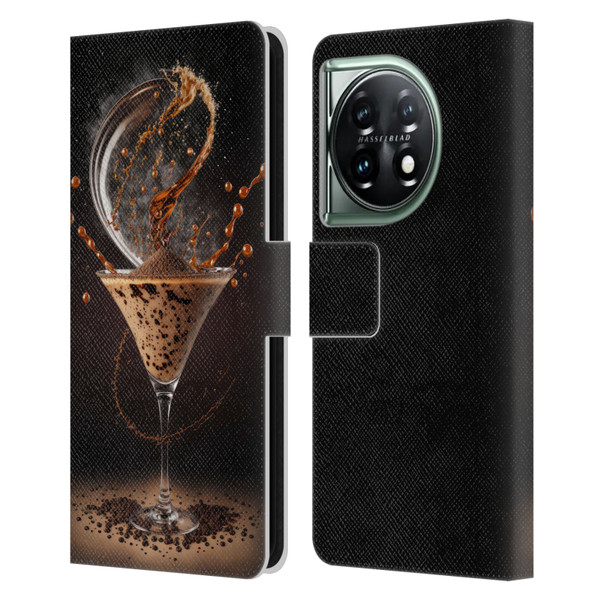 Spacescapes Cocktails Contemporary, Espresso Martini Leather Book Wallet Case Cover For OnePlus 11 5G