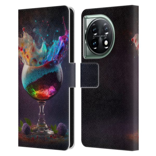 Spacescapes Cocktails Universal Magic Leather Book Wallet Case Cover For OnePlus 11 5G