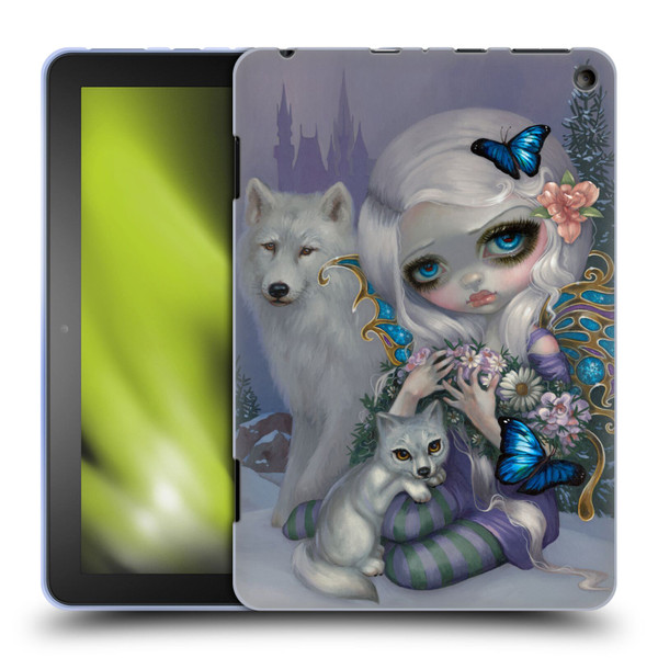 Strangeling Fairy Art Winter with Wolf Soft Gel Case for Amazon Fire HD 8/Fire HD 8 Plus 2020