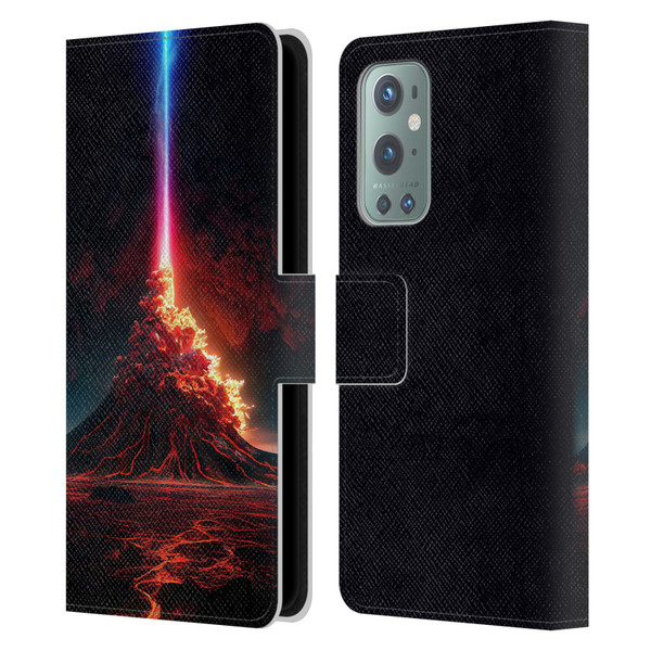 Wumples Cosmic Universe Int Eruption Leather Book Wallet Case Cover For OnePlus 9