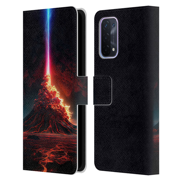 Wumples Cosmic Universe Int Eruption Leather Book Wallet Case Cover For OPPO A54 5G