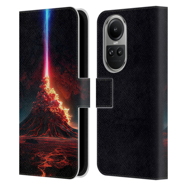 Wumples Cosmic Universe Int Eruption Leather Book Wallet Case Cover For OPPO Reno10 5G / Reno10 Pro 5G