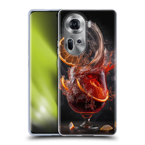 Spacescapes Cocktails Gin Explosion, Negroni Soft Gel Case for OPPO Reno11