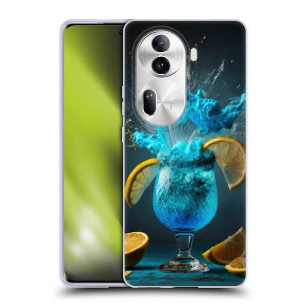 Spacescapes Cocktails Blue Lagoon Explosion Soft Gel Case for OPPO Reno11 Pro