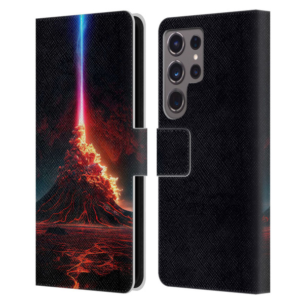 Wumples Cosmic Universe Int Eruption Leather Book Wallet Case Cover For Samsung Galaxy S24 Ultra 5G