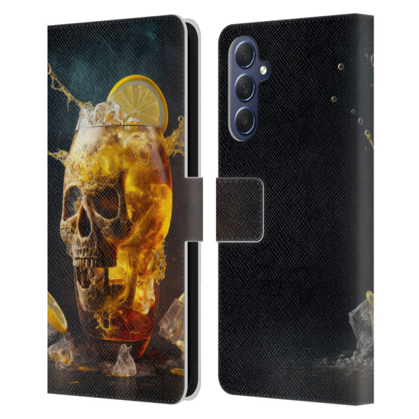 Spacescapes Cocktails Long Island Ice Tea Leather Book Wallet Case Cover For Samsung Galaxy M54 5G
