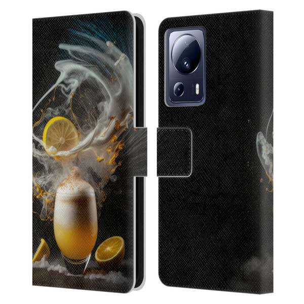 Spacescapes Cocktails Explosive Elixir, Whisky Sour Leather Book Wallet Case Cover For Xiaomi 13 Lite 5G
