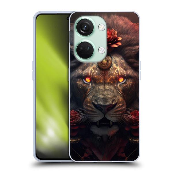 Spacescapes Floral Lions Crimson Pride Soft Gel Case for OnePlus Nord 3 5G