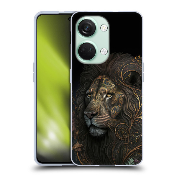 Spacescapes Floral Lions Golden Bloom Soft Gel Case for OnePlus Nord 3 5G