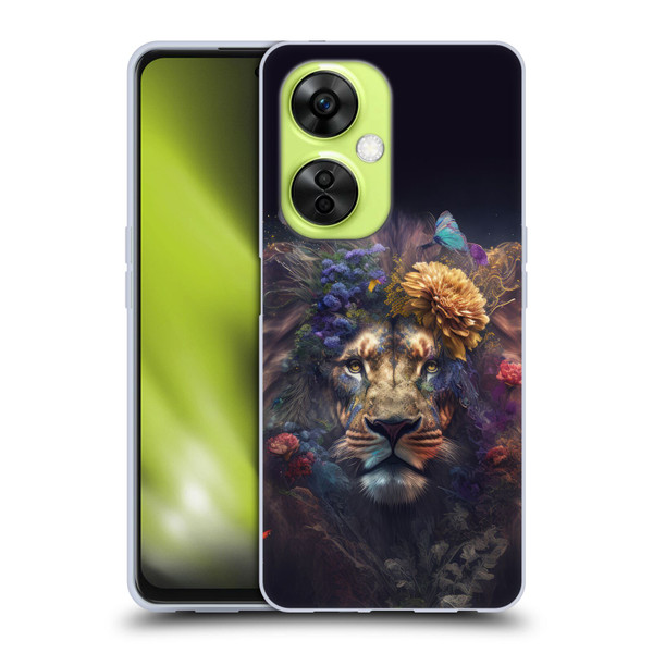 Spacescapes Floral Lions Flowering Pride Soft Gel Case for OnePlus Nord CE 3 Lite 5G