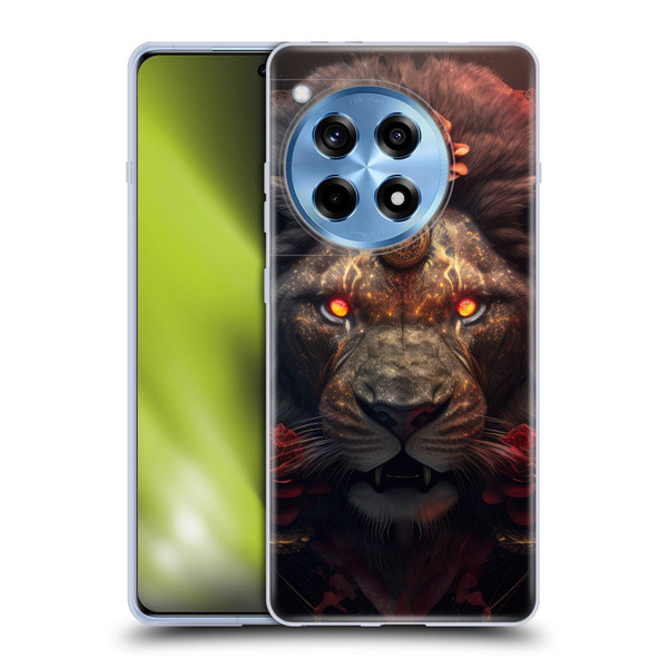 Spacescapes Floral Lions Crimson Pride Soft Gel Case for OnePlus 12R