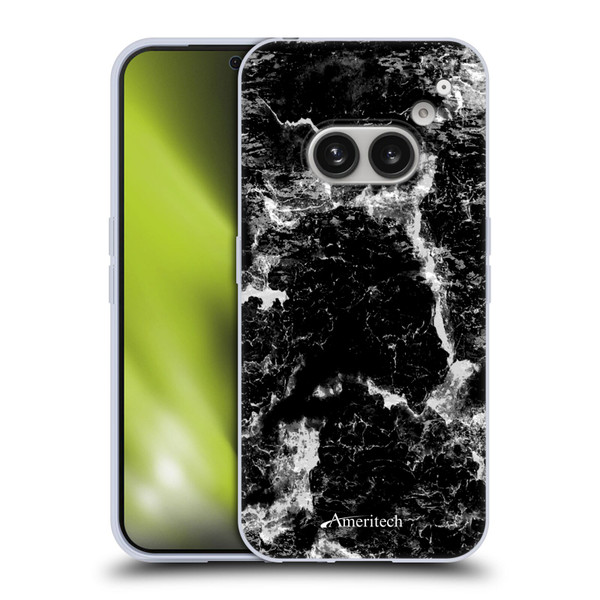 Ameritech Graphics Black Marble Soft Gel Case for Nothing Phone (2a)