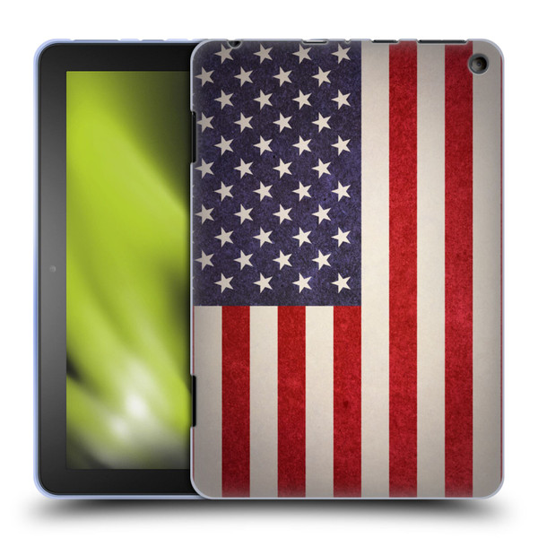 Ameritech Graphics American Flag Soft Gel Case for Amazon Fire HD 8/Fire HD 8 Plus 2020