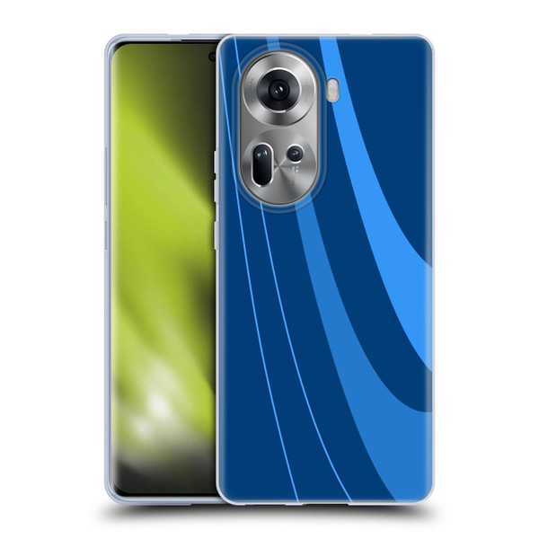 Ameritech Graphics Blue Mono Swirl Soft Gel Case for OPPO Reno11