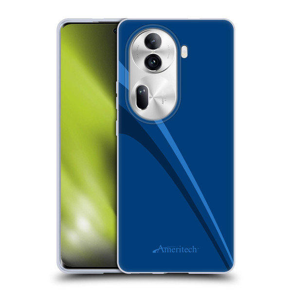 Ameritech Graphics Blue Mono Lines Soft Gel Case for OPPO Reno11 Pro