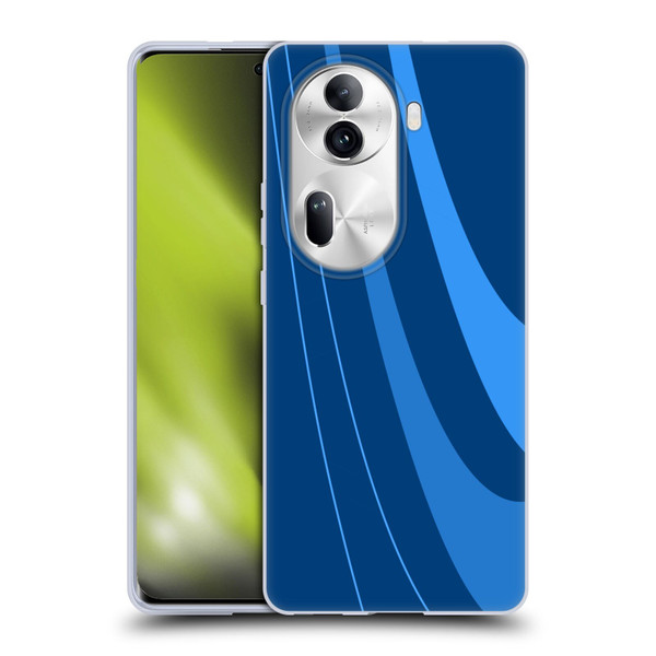 Ameritech Graphics Blue Mono Swirl Soft Gel Case for OPPO Reno11 Pro