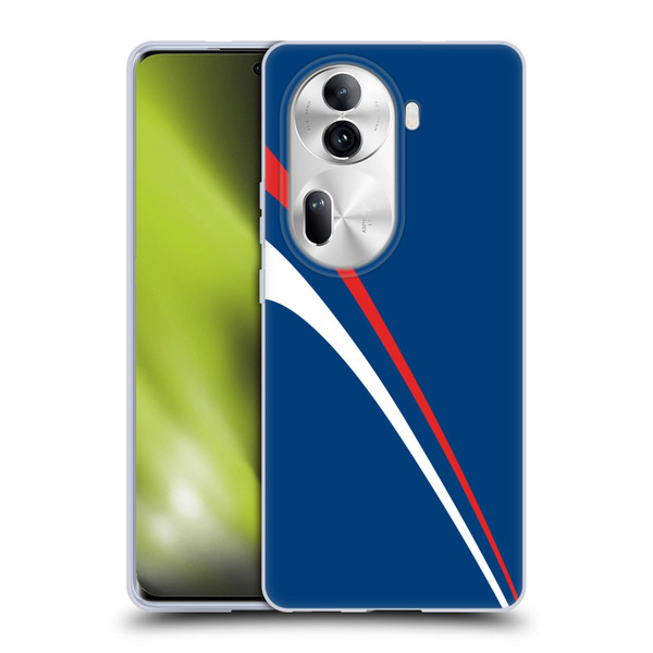 Ameritech Graphics Red And White Lines Soft Gel Case for OPPO Reno11 Pro