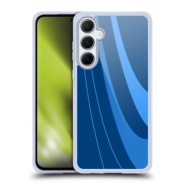 Ameritech Graphics Blue Mono Swirl Soft Gel Case for Samsung Galaxy A55 5G