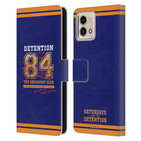 The Breakfast Club Graphics Detention 84 Leather Book Wallet Case Cover For Motorola Moto G Stylus 5G 2023