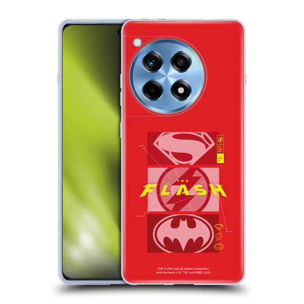 The Flash 2023 Graphics Superhero Logos Soft Gel Case for OnePlus 12R