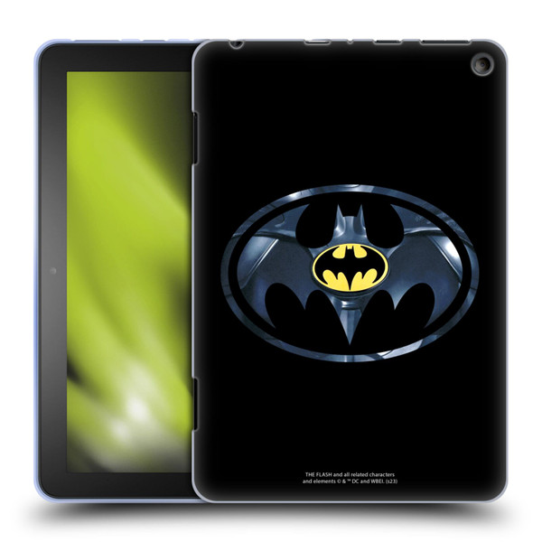The Flash 2023 Graphics Black Batman Logo Soft Gel Case for Amazon Fire HD 8/Fire HD 8 Plus 2020