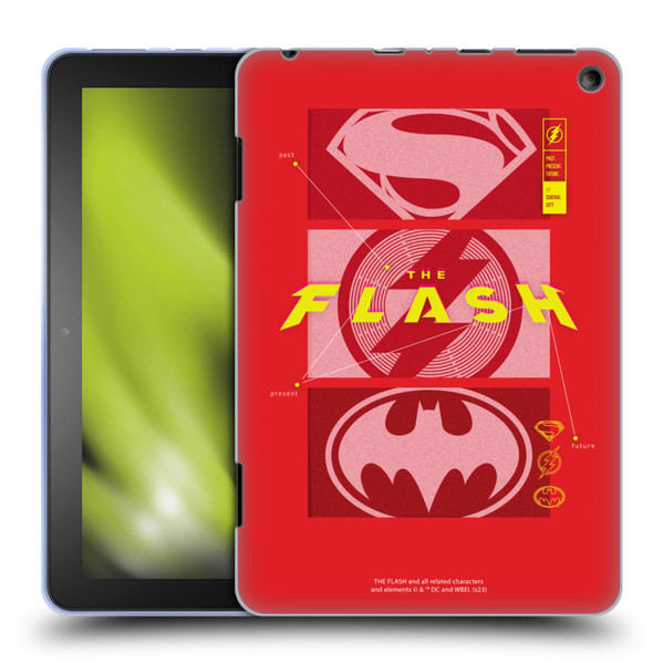 The Flash 2023 Graphics Superhero Logos Soft Gel Case for Amazon Fire HD 8/Fire HD 8 Plus 2020