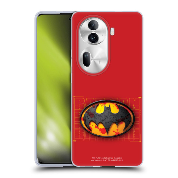 The Flash 2023 Graphics Batman Logo Soft Gel Case for OPPO Reno11 Pro