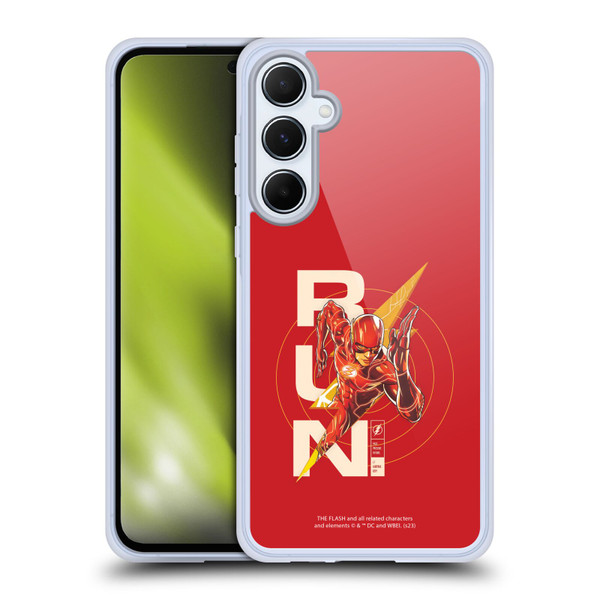 The Flash 2023 Graphics Barry Allen Run Soft Gel Case for Samsung Galaxy A55 5G