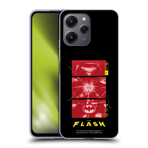 The Flash 2023 Graphics Suit Logos Soft Gel Case for Xiaomi Redmi 12