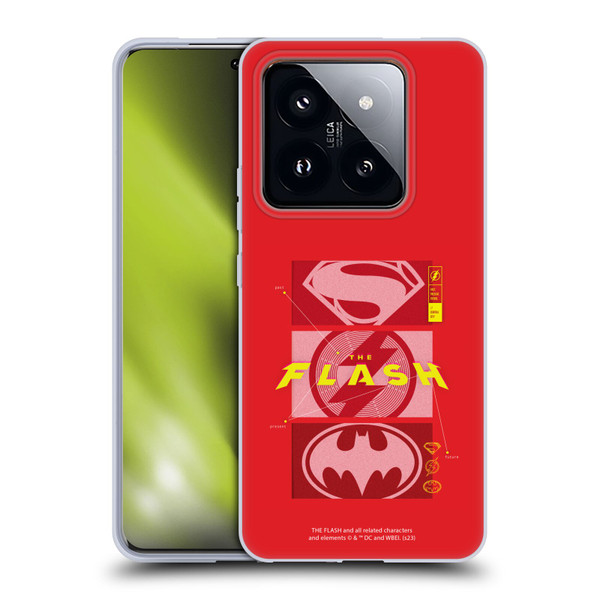 The Flash 2023 Graphics Superhero Logos Soft Gel Case for Xiaomi 14 Pro