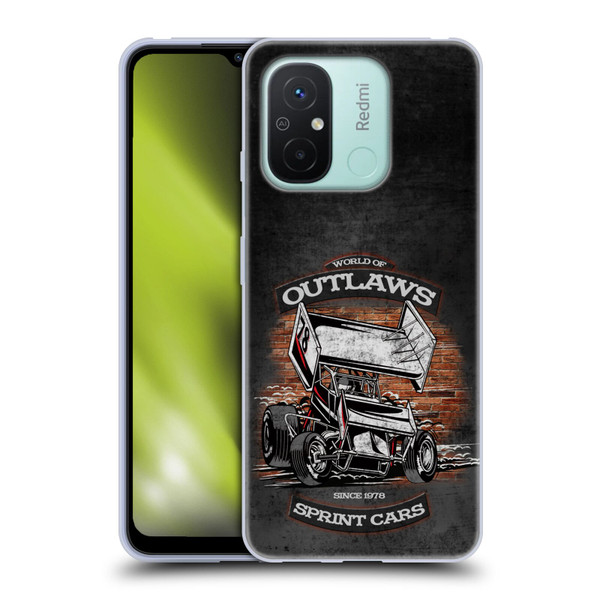 World of Outlaws Western Graphics Brickyard Sprint Car Soft Gel Case for Xiaomi Redmi 12C