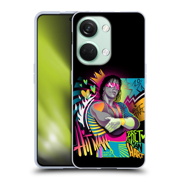 WWE Bret Hart Neon Art Soft Gel Case for OnePlus Nord 3 5G