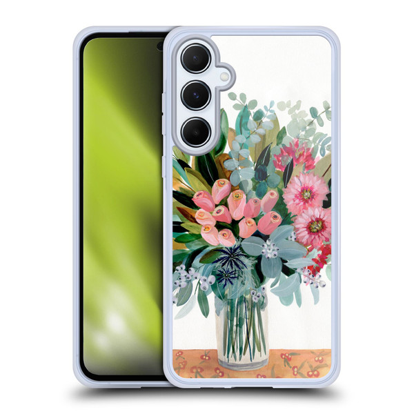 Suzanne Allard Floral Graphics Magnolia Surrender Soft Gel Case for Samsung Galaxy A55 5G