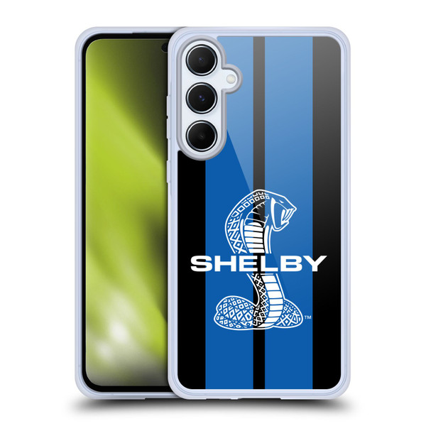 Shelby Car Graphics Blue Soft Gel Case for Samsung Galaxy A55 5G