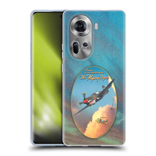 Larry Grossman Retro Collection P-40 Warhawk Flying Tiger Soft Gel Case for OPPO Reno11
