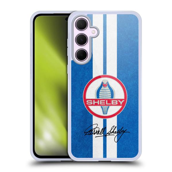 Shelby Logos Distressed Blue Soft Gel Case for Samsung Galaxy A35 5G