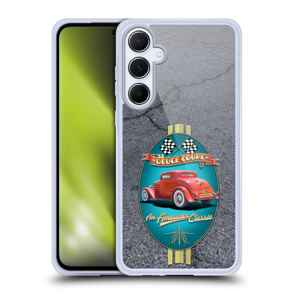 Larry Grossman Retro Collection Deuce Coupe Classic Soft Gel Case for Samsung Galaxy A55 5G