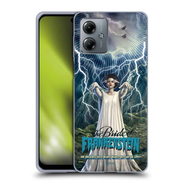 Universal Monsters The Bride Of Frankenstein But Can She Love? Soft Gel Case for Motorola Moto G14