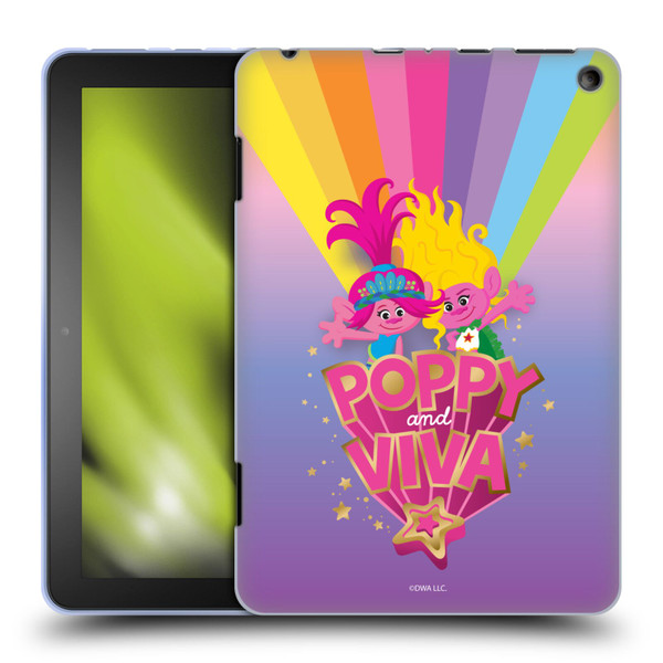 Trolls 3: Band Together Art Rainbow Soft Gel Case for Amazon Fire HD 8/Fire HD 8 Plus 2020