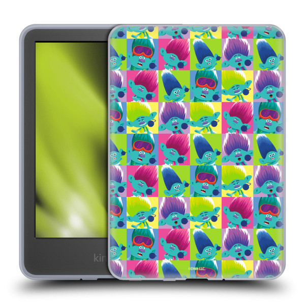 Trolls 3: Band Together Art Square Pattern Soft Gel Case for Amazon Kindle 11th Gen 6in 2022