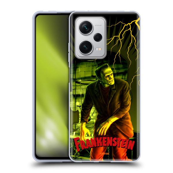 Universal Monsters Frankenstein Yellow Soft Gel Case for Xiaomi Redmi Note 12 Pro+ 5G