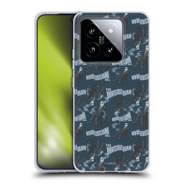 Universal Monsters The Invisible Man Pattern Blue Soft Gel Case for Xiaomi 14