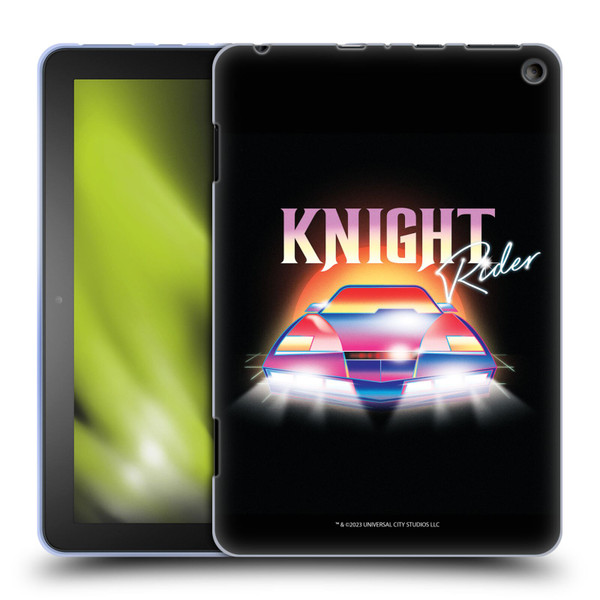 Knight Rider Graphics Kitt 80's Neon Soft Gel Case for Amazon Fire HD 8/Fire HD 8 Plus 2020