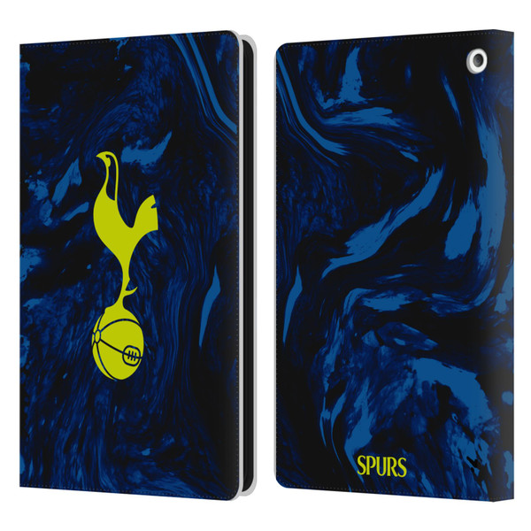 Tottenham Hotspur F.C. 2021/22 Badge Kit Away Leather Book Wallet Case Cover For Amazon Fire HD 8/Fire HD 8 Plus 2020