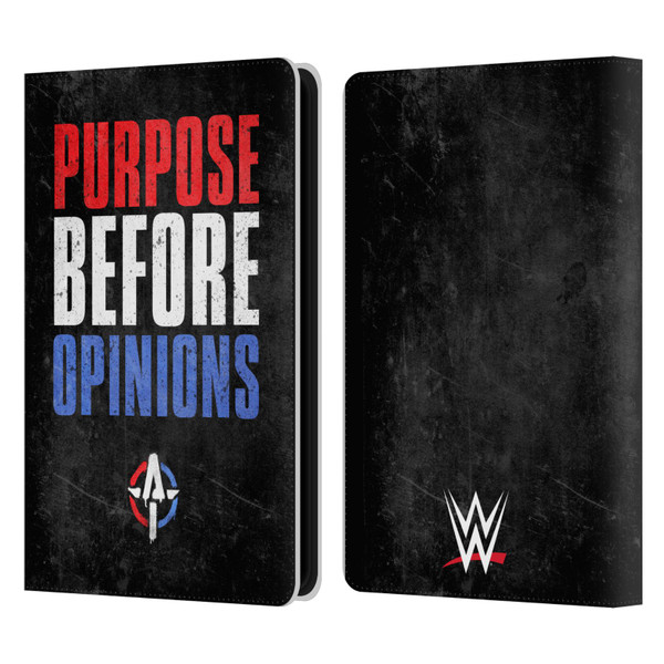 WWE Austin Theory Purpose Before Opinions Leather Book Wallet Case Cover For Amazon Kindle Paperwhite 5 (2021)