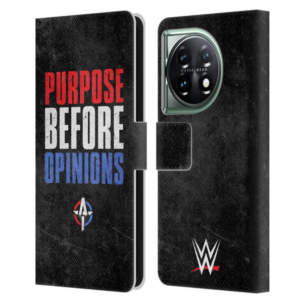 WWE Austin Theory Purpose Before Opinions Leather Book Wallet Case Cover For OnePlus 11 5G