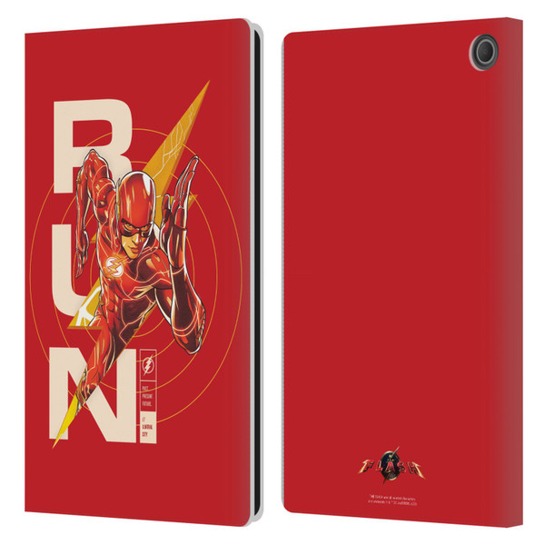 The Flash 2023 Graphics Barry Allen Run Leather Book Wallet Case Cover For Amazon Fire Max 11 2023