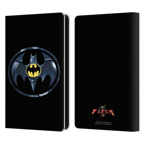 The Flash 2023 Graphics Black Batman Logo Leather Book Wallet Case Cover For Amazon Kindle Paperwhite 5 (2021)